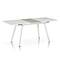 White extendable dining table